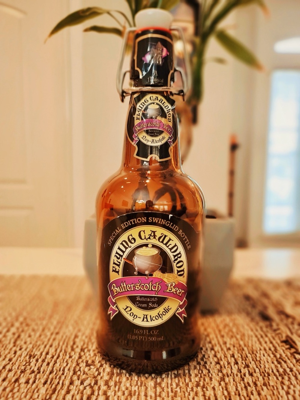 Flying Cauldron Butterscotch Beer Special Edition Swing-Lid Bottle 16.9oz Empty